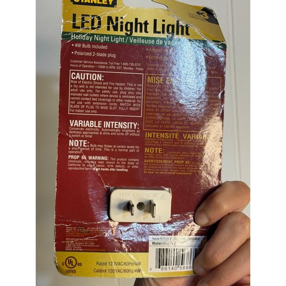 VTG Stanley LED Night Light Angel Christmas Holiday Indoor Decor NIP Sealed - Picture 5 of 6